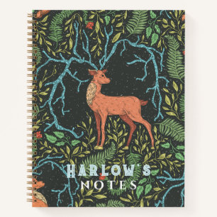 Hert-achtig mythologisch wezen botanisch notitieboek