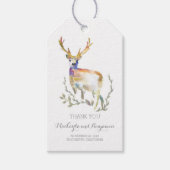 hert antlers rustige bruiloft cadeaulabel (Voorkant)