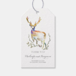 hert antlers rustige bruiloft cadeaulabel