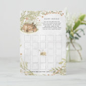 hert | Baby shower Bingo Kaart (Staand voorkant)