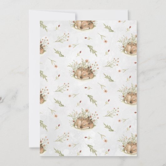 hert | Baby shower Bingo Kaart (Achterkant)