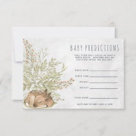 hert | Baby shower gissen spel Kaart