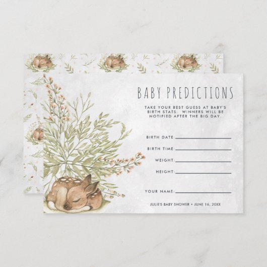 hert | Baby shower gissen spel Kaart (Voorkant / Achterkant)