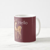 Hert Burgundy Hoed Koffiemok (Voorkant rechts)