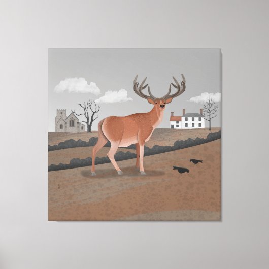 Hert Canvas Afdruk (Voorkant)