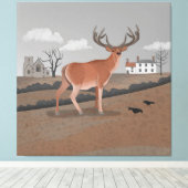 Hert Canvas Afdruk (Insitu (Houten vloer))