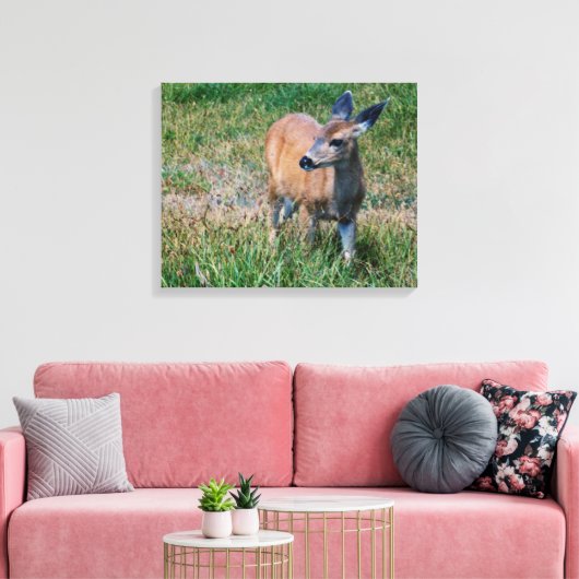 Hert- Canvas Afdruk (Insitu (Woonkamer))