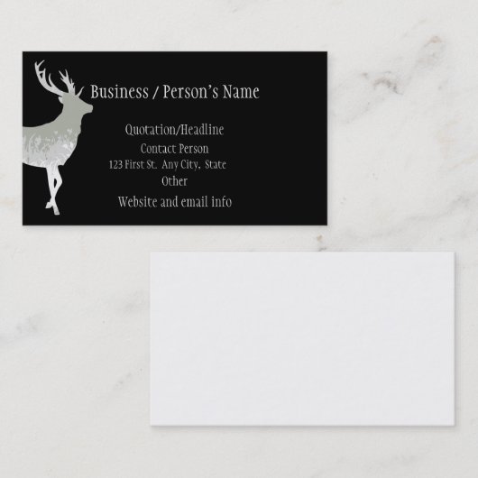 hert dier bedrijf wilde dieren dier visitekaartje (Voorkant / Achterkant)