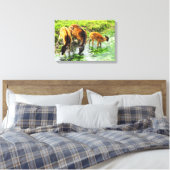 Hert dier canvas afdruk (Insitu (Slaapkamer))