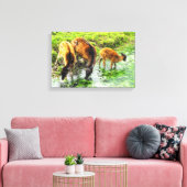 Hert dier canvas afdruk (Insitu (Woonkamer))