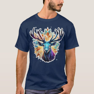 Hert dier kleur effect cadeau t-shirt