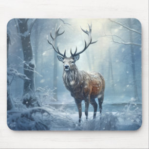 hert dier wilde dieren wildernis kleurrijke kunst muismat