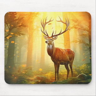 hert dier wilde dieren wildernis kleurrijke kunst muismat