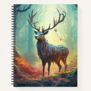 hert dier wilde dieren wildernis kleurrijke kunst notitieboek