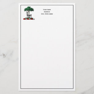 Hert door Boom Heraldisch Wapenschild Embleem Briefpapier
