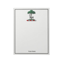 Hert door Boom Heraldisch Wapenschild Embleem Notitieblok