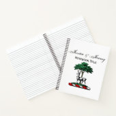 Hert door Boom Heraldisch Wapenschild Embleem Notitieboek (Binnen)