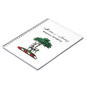 Hert door Boom Heraldisch Wapenschild Embleem Notitieboek (Linkerzijde)