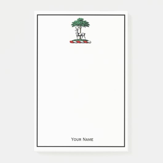 Hert door Boom Heraldisch Wapenschild Embleem Post-it® Notes (Voorkant)