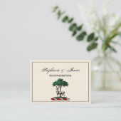 Hert door Boom Heraldisch Wapenschild Embleem Visitekaartje (Staand voorkant)