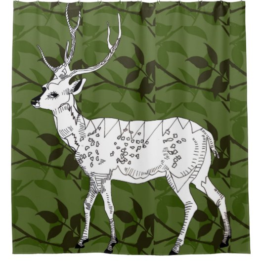 hert douchegordijn (Voorkant)