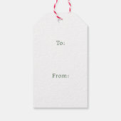 Hert en kerstbomen aquarel naar van cadeaulabel (Achterkant)