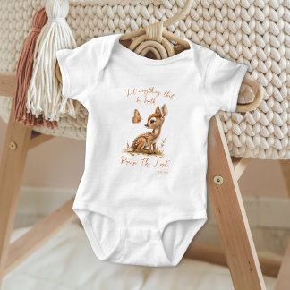 Hert en vlinder loven de Heer Christelijk Romper