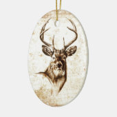  hert fineart F078 Keramisch Ornament (Links)