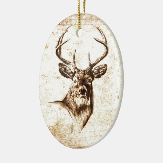  hert fineart F078 Keramisch Ornament (Links)