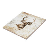  hert fineart F078 Tegeltje (Zijkant)