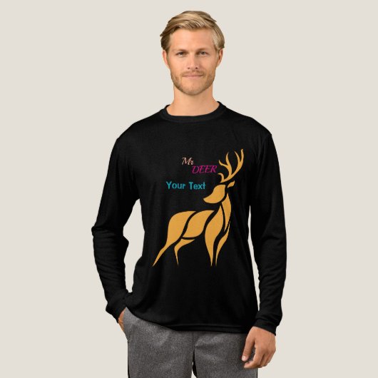 Hert Grafisch – Rustieke Bosstijl Tri-Blend Shirt (Voorkant)