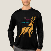Hert Grafisch – Rustieke Bosstijl Tri-Blend Shirt (Voorkant volledig)