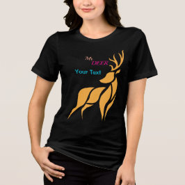 Hert Grafisch – Rustieke Bosstijl Tri-Blend Shirt