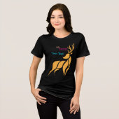 Hert Grafisch – Rustieke Bosstijl Tri-Blend Shirt (Voorkant volledig)