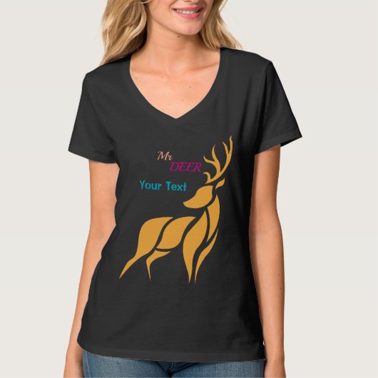 Hert Graphic – Rustieke Bosstijl T-shirt (Voorkant)
