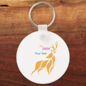 Hert Graphic – Rustieke stijl van het bos Sleutelhanger (Voorkant)