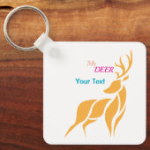 Hert Graphic – Rustieke stijl van het bos Sleutelhanger (Voorkant)