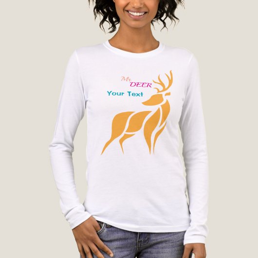 Hert Graphic – Rustieke stijl van het bos Tri-Blend Shirt (Voorkant volledig)