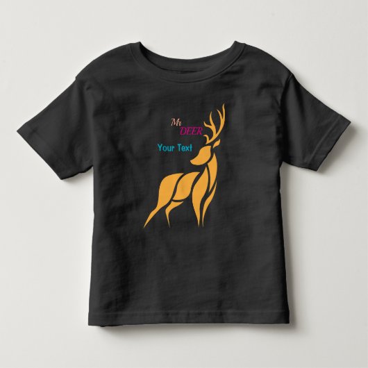 Hert Heer Grafisch – Rustieke Bosstijl Kinder Shirts (Voorkant)