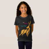 Hert Heer Grafisch – Rustieke Bosstijl T-shirt (Voorkant volledig)