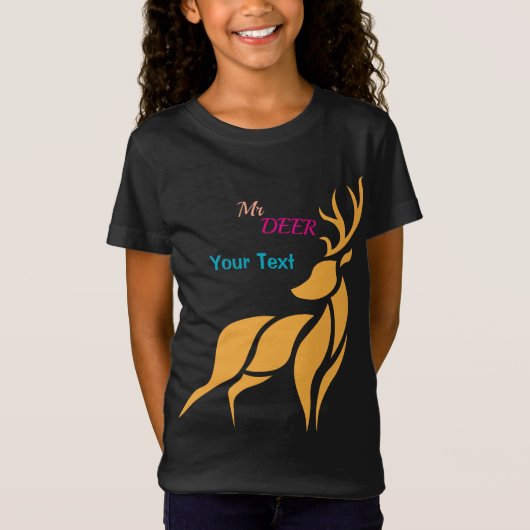 Hert Heer Grafisch – Rustieke Bosstijl T-shirt (Voorkant)