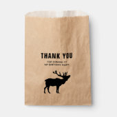 hert herten bos dank u verjaardagsfeestje bedankzakje (Voorkant)