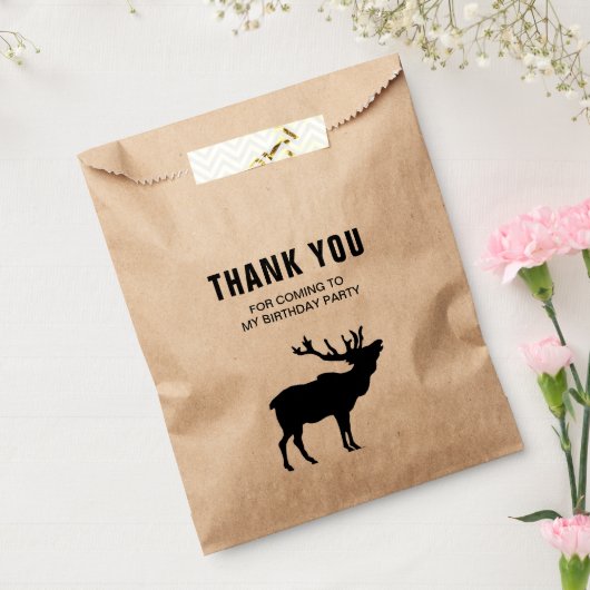 hert herten bos dank u verjaardagsfeestje bedankzakje (Gezegeld)