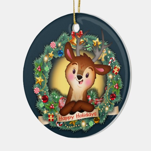 hert in de baard keramisch ornament (Links)