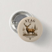 HERT – JACHTCOLLECTIE  RONDE BUTTON 3,2 CM (Voorkant /achterkant)