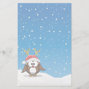 Hert Kerstman Uil Briefpapier