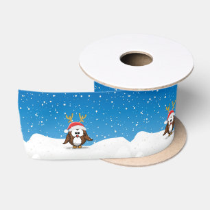 Hert Kerstman Uil Satijnen Lint