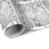 hert: koolstof wintertekening. cadeaupapier (Rol Hoek)