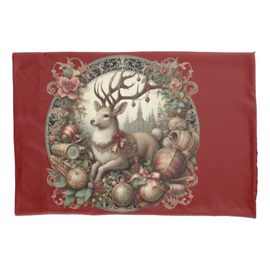 Hert met decoratie kussensloop (Voorkant)