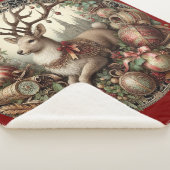 Hert met decoratie sherpa deken (3/4)